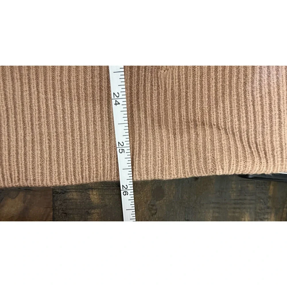 Women's Sweaters Long Sleeve Button Down Crew Neck Ruffle Knit Pullover Sweater - Picture 4 of 4